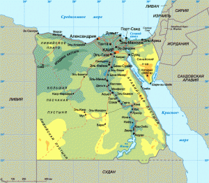 Карта Египта