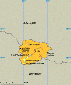 Карта Андорры