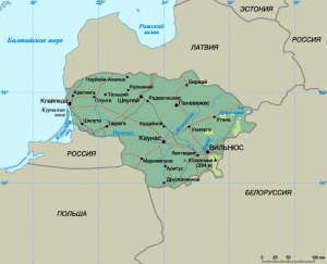 Карта Литвы