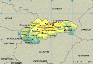 Карта Словакии