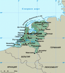 Карта Нидерланд