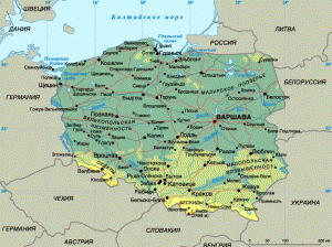 Карта Польши